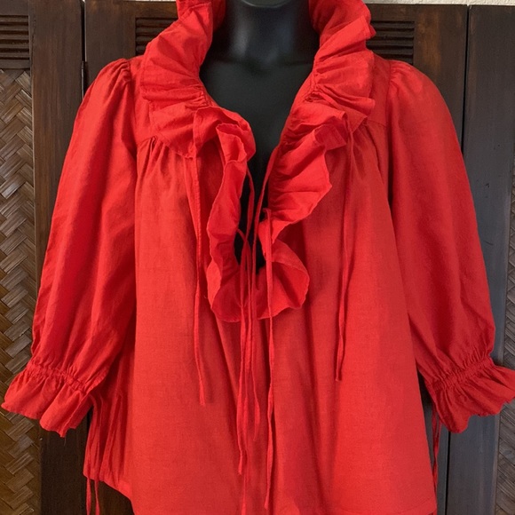 STAR OF INDIA - Vintage Red Pirate Shirt Small - Picture 5 of 12